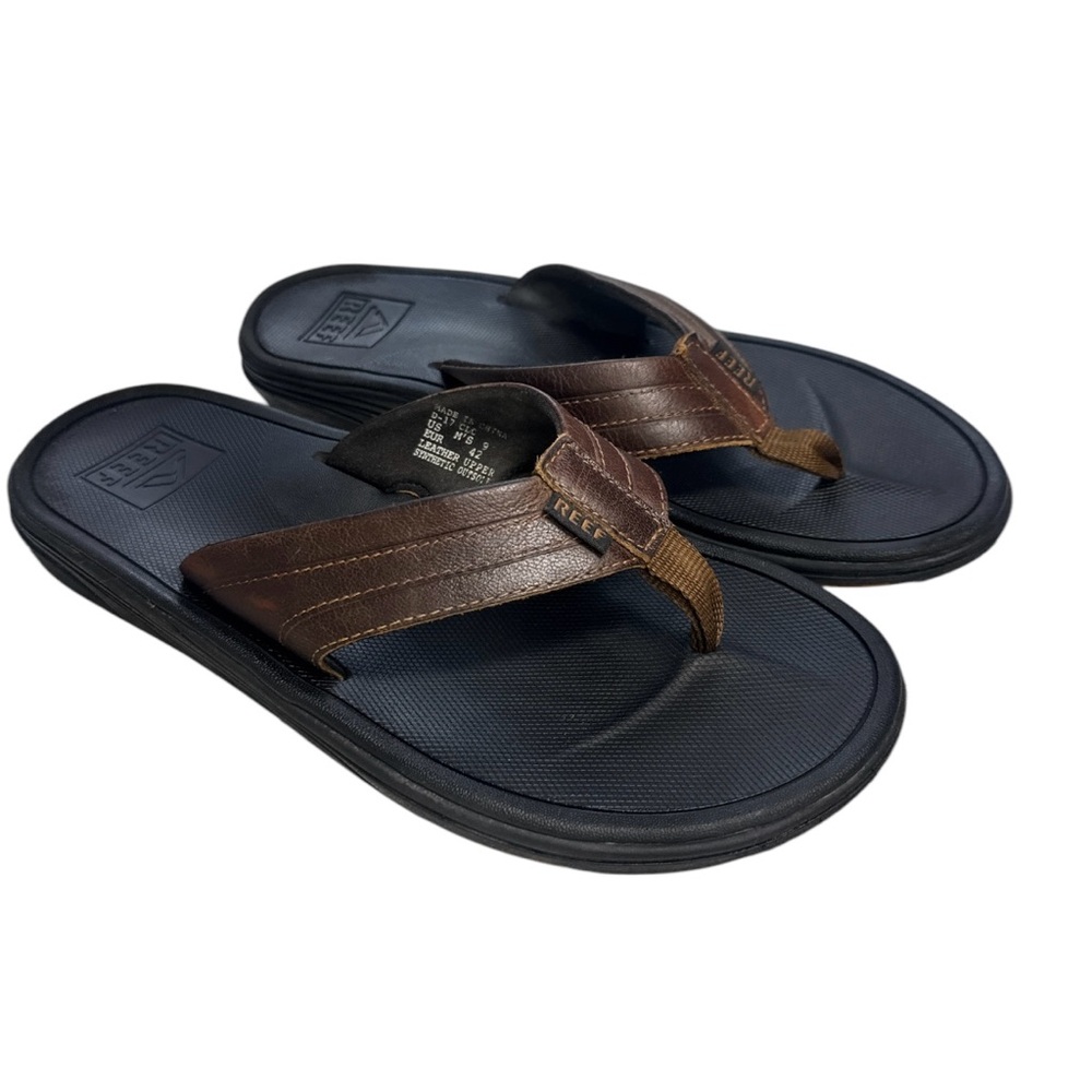 Reef Men's Brown Leather Sandals Size 9
